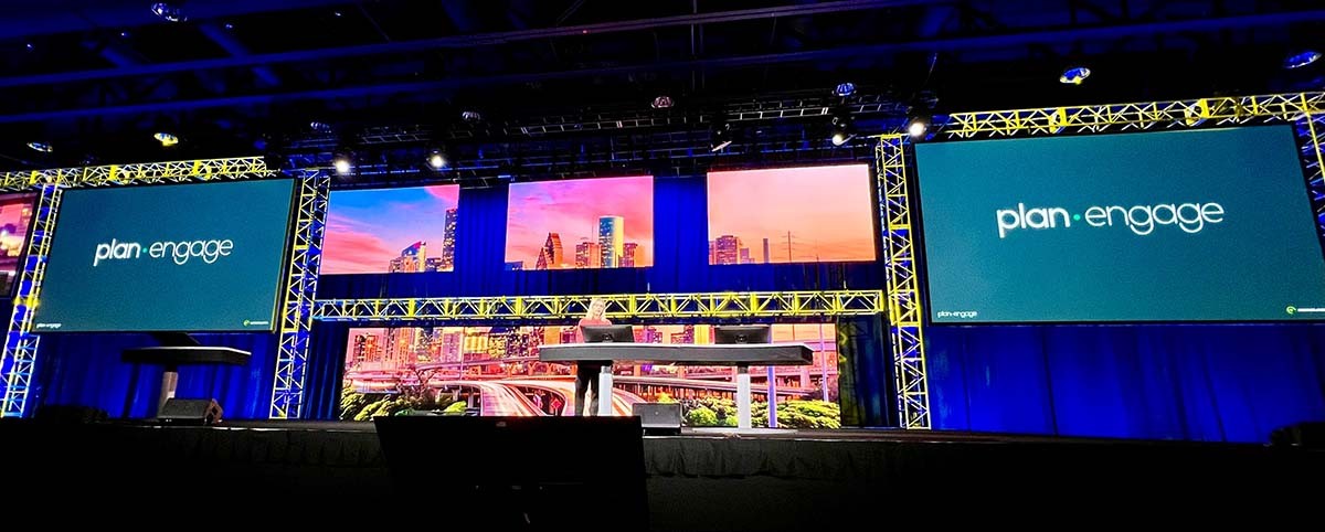 Colette Munro on stage at the ESRI Partner Conference